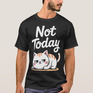 今日はやる気なし ネコ 遠隔勤務 オフィス 猫 Tシャツ