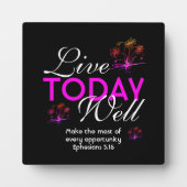 今日はやる気を起こさせるよくクリスチャンとして生きる フォトプラーク (正面)