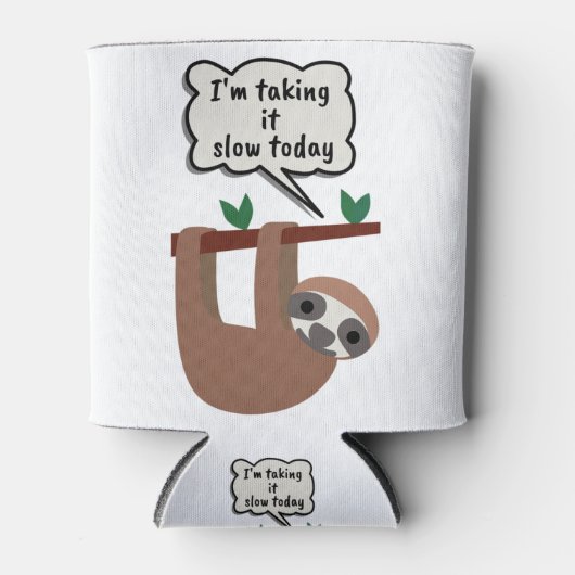 今日はゆっくり過ごしていおもしろいる 缶クーラー (正面)