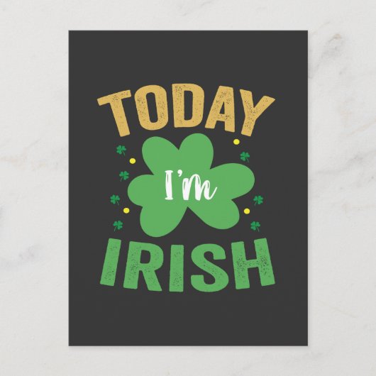 今日はアイルランド人っぽくて面白いセントパトリックデー ラッキーな気分 インビテーションポストカード (正面)