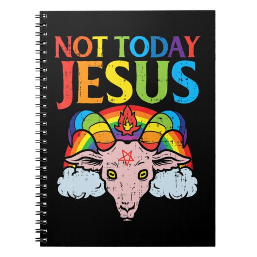 今日はイエス・サタン・ヤギ・サタン・レインボー・サタニスではない ノートブック (正面)