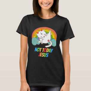 今日はイエス・デビルはサタンの雹サタンを崇拝しない Tシャツ