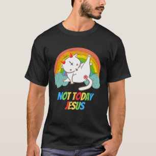 今日はイエス・デビルはサタンの雹サタンを崇拝しない Tシャツ