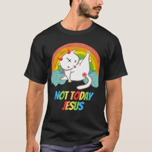 今日はイエス・デビルはサタンの雹サタンを崇拝しない Tシャツ