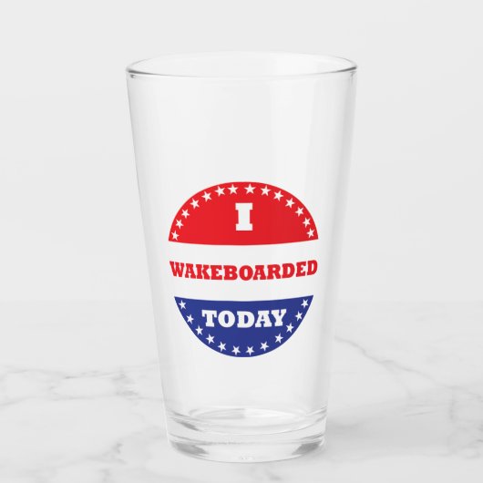 今日はウェイクボードをした タンブラーグラス (正面)