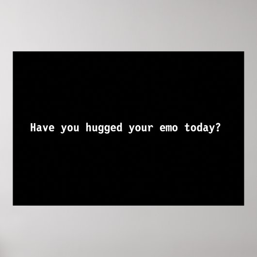 今日はエモを抱き締めた？ ポスター (正面)