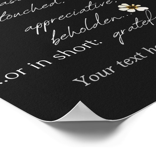 今日はカスタマイズ可能で感謝し感動的ている ポスター (角)