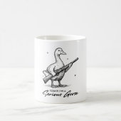 今日はガンのマジなガチョウだ コーヒーマグカップ (中央)