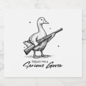 今日はガンのマジなガチョウだ ビールラベル (シングルラベル)