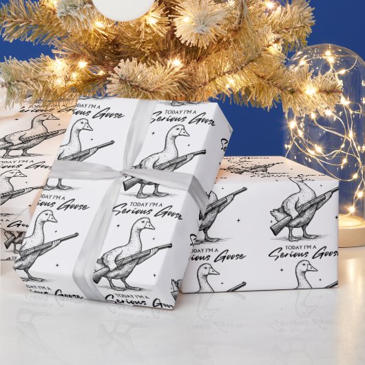 今日はガンのマジなガチョウだ ラッピングペーパー (クリスマス)