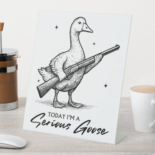 今日はガンのマジなガチョウだ 台座サイン (インサイチュ)