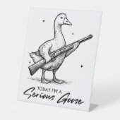 今日はガンのマジなガチョウだ 台座サイン (正面)