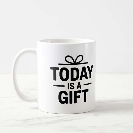 今日はギフトマグカップ感動的- Coffee Cup コーヒーマグカップ (左)