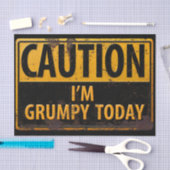 今日はグズグズしている – 金属危険信号が大きい 薄葉紙 (クラフト)