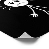 今日はコンサートがない 楽しい 悲しい スティックフィギュア 音楽 愛 ポスター (角)