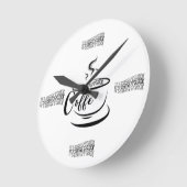 今日はコーヒーだ ラウンド壁時計 (傾斜)