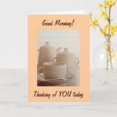 今日はコーヒーと誕生日のお祝い カード (黄色い花)