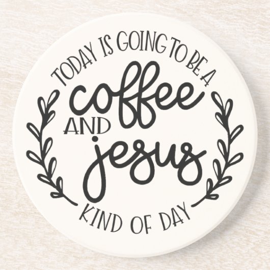 今日はコーヒー砂岩コースターになる コースター (正面)