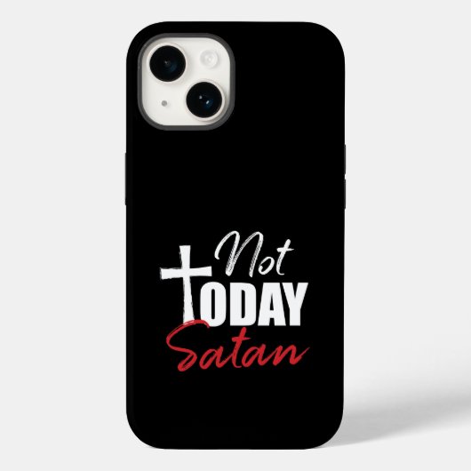 今日はサタンに負けない 黒 Case-Mate iPhoneケース (裏面)