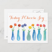 今日はジョインピンクローズを感動的選ぶ ポストカード (正面/裏面)