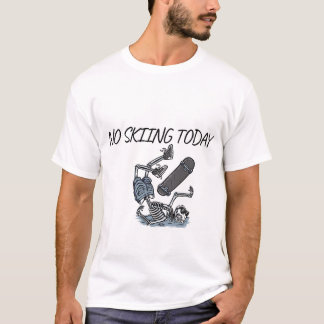今日はスキーに行かないよ png 悲しいスキーヤーの棒人間 D Tシャツ