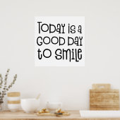 今日はスマイル引用文 ポスター (キッチン)