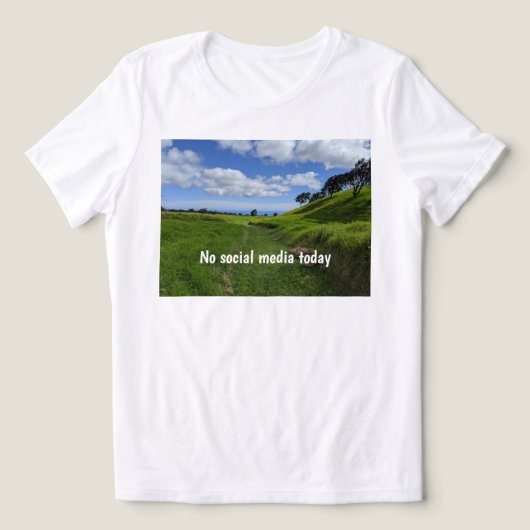 今日はソーシャルメディアはやめよう トライブレンドTシャツ (デザイン正面)