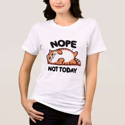 今日はダメだにゃ トラ猫 トライブレンドTシャツ (正面)