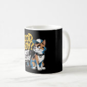 今日はダメだよ かわいい猫のイラスト コーヒーマグカップ (正面右)