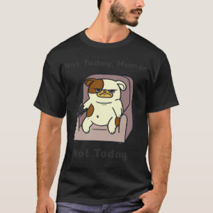 今日はダメだ人間 今日はダメだアメリカンパグ パグブル Tシャツ