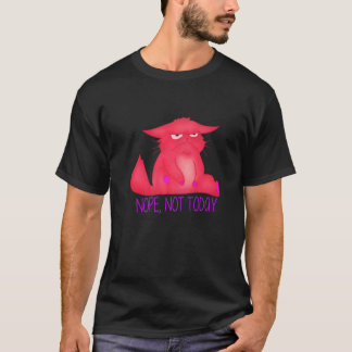 今日はダメな気がするピンクの猫 Tシャツ