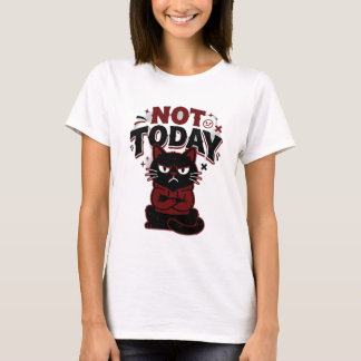 今日はダメ グランピー 黒猫 女性Tシャツ Tシャツ