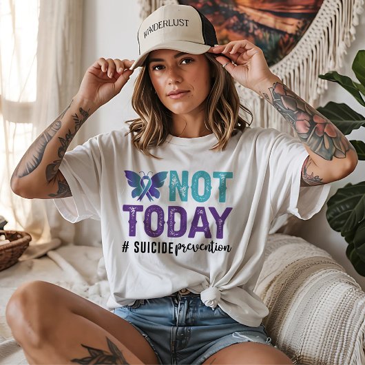 今日はダメ 自殺防止 Tシャツ