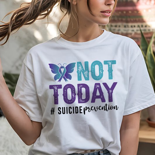 今日はダメ 自殺防止 Tシャツ