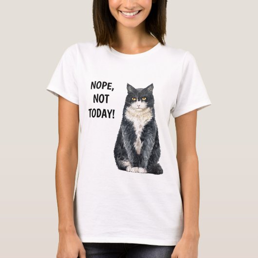 今日はダメ 負け猫 グランピー Tシャツ (正面)