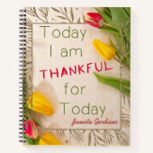 今日はチューリップの日誌に感謝 ノートブック (正面)