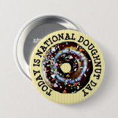 今日はナショナルドーナツデイボタン 缶バッジ (正面&裏面)