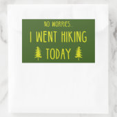 今日はハイキングに行った 長方形シール (バッグ)