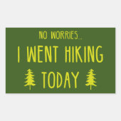 今日はハイキングに行った 長方形シール (正面)