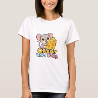 今日はハードにチーズで笑顔 Tシャツ