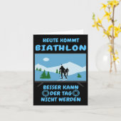 今日はバイアスロン冬季スポーツスキーアスリートS カード (黄色い花)