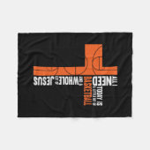 今日はバスケットボールが少ししかなくて フリースブランケット (正面(横))