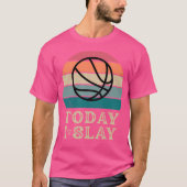 今日はバスケットボールを中止する(暗い背景) Tシャツ (正面)