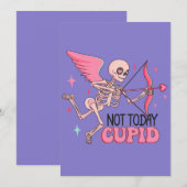 今日はバレンタインじゃない！キューピッドのユーモア シーズンカード (正面/裏面)