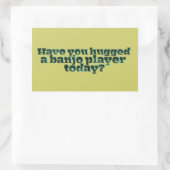 今日はバンジョー選手を抱き締めた？ 長方形シール (バッグ)