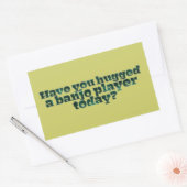 今日はバンジョー選手を抱き締めた？ 長方形シール (封筒)