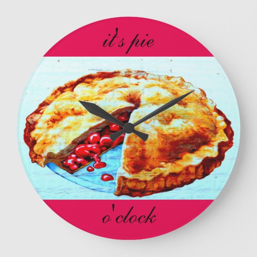 今日はパイだ ラージ壁時計 (正面)