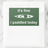 今日はパッ素晴らしドーしてた 長方形シール (バッグ)