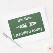 今日はパッ素晴らしドーしてた 長方形シール (封筒)