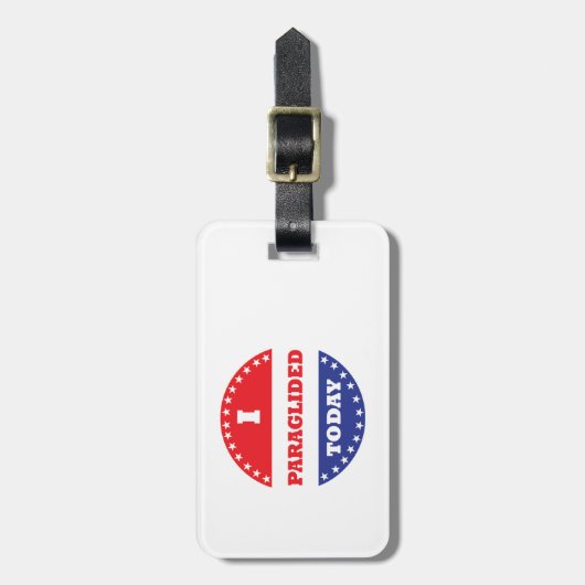 今日はパラグライダーをした ラゲッジタグ (正面縦)